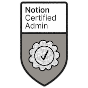 Certified admin Notion certified consultant